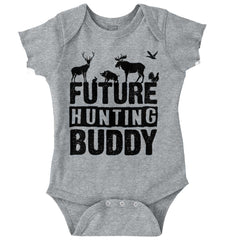 Future Deer Hunting Bud Romper Bodysuit-Direct To Garment Print-Brisco Baby
