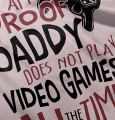 Daddy Plays Video Games Solid Baby Infant Dress-Direct To Garment Print-Brisco Baby