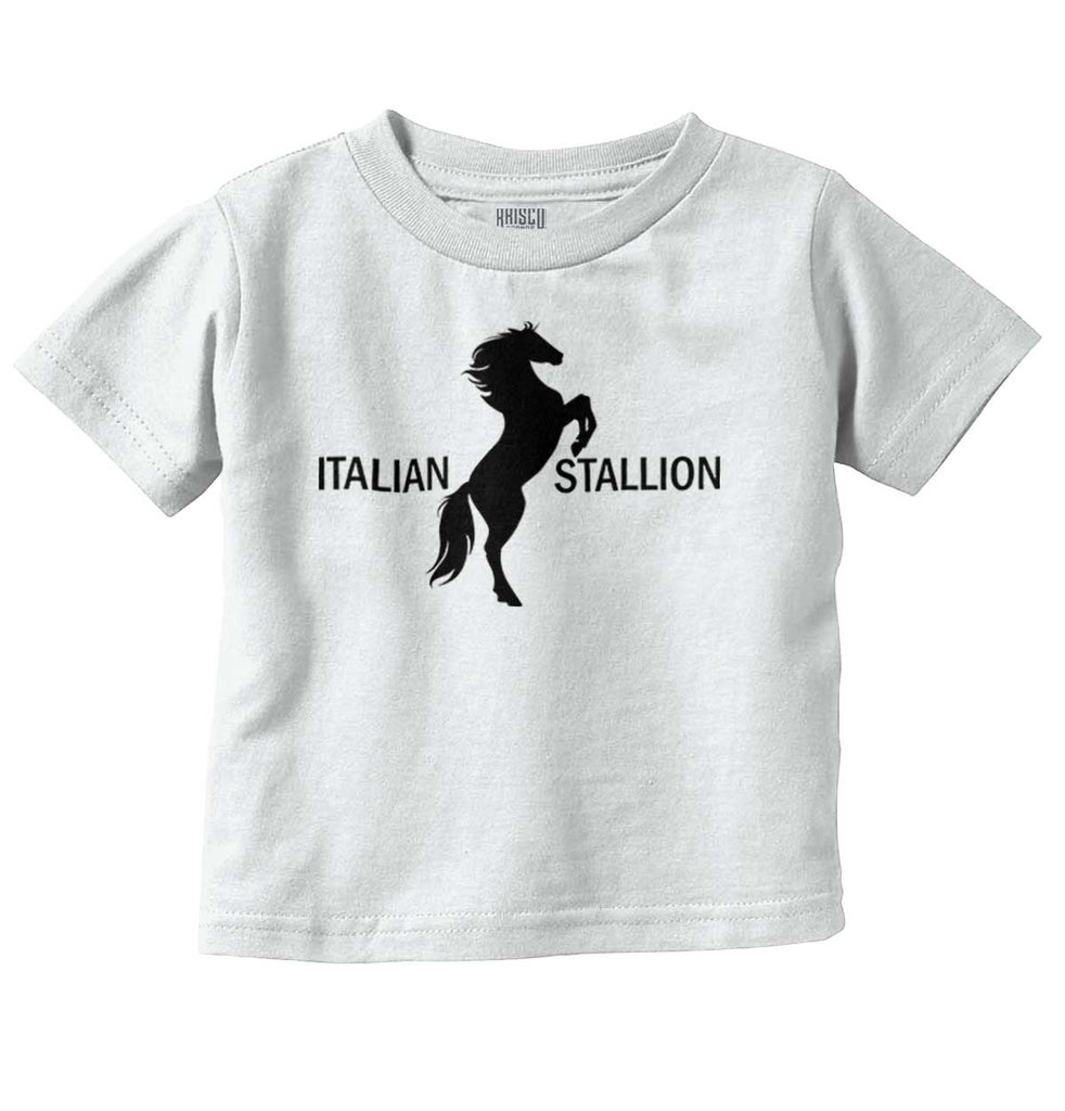 Italian Stallion Infant Toddler T Shirt-Direct To Garment Print-Brisco Baby
