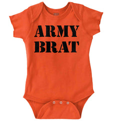 Army Brat Romper Bodysuit-Direct To Garment Print-Brisco Baby