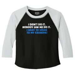 I Didn't Do It Toddler Baseball-Direct To Garment Print-Brisco Baby