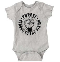 Popeye To The Finish Romper Bodysuit-Direct To Garment Print-Brisco Baby