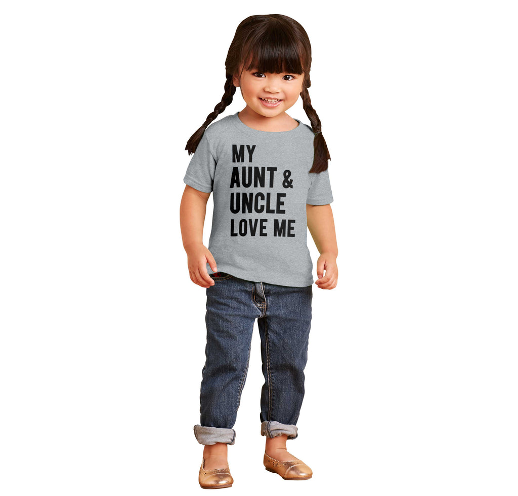 Aunt And Uncle Love Me Infant Toddler T Shirt-Direct To Garment Print-Brisco Baby