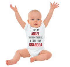 Grandpa Watching Over Me Romper Bodysuit-Direct To Garment Print-Brisco Baby