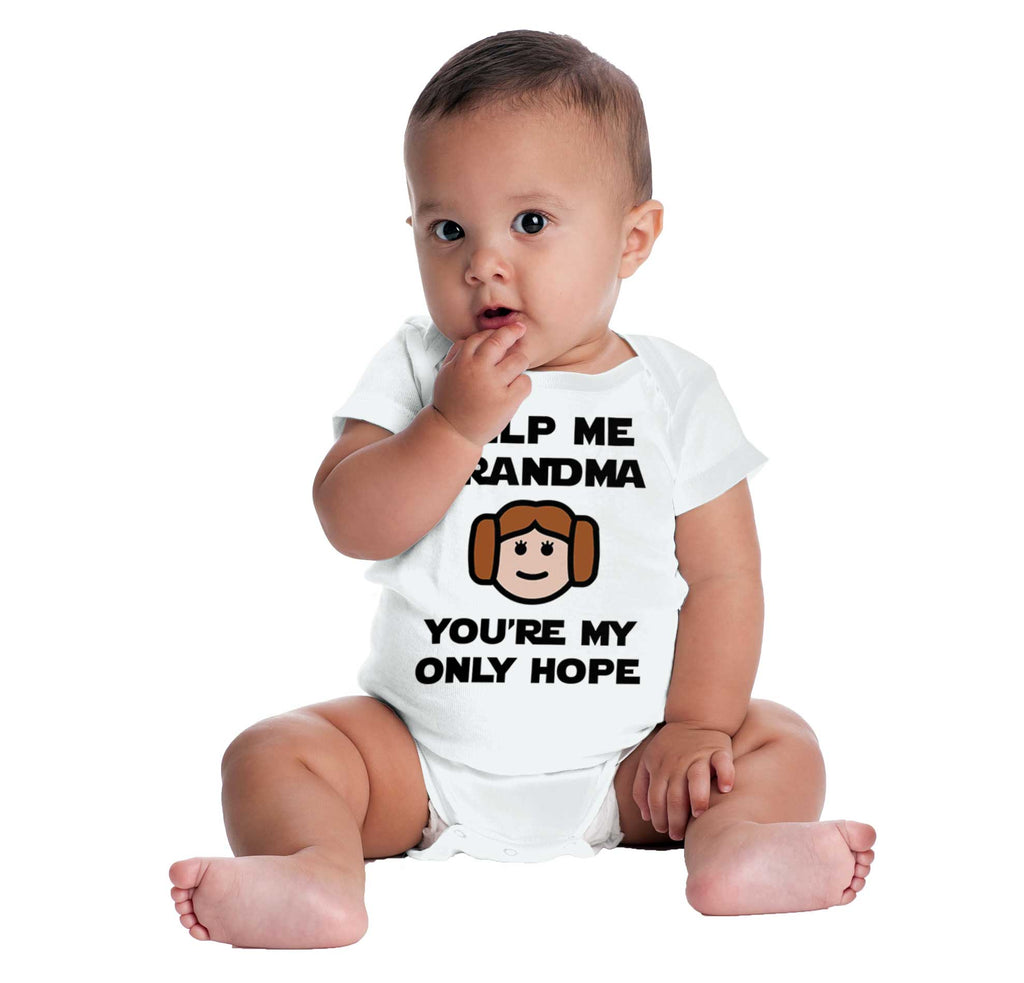 Grandma My Only Hope Romper Bodysuit-Direct To Garment Print-Brisco Baby