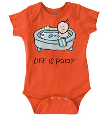 Poop in Bath Romper Bodysuit-Direct To Garment Print-Brisco Baby