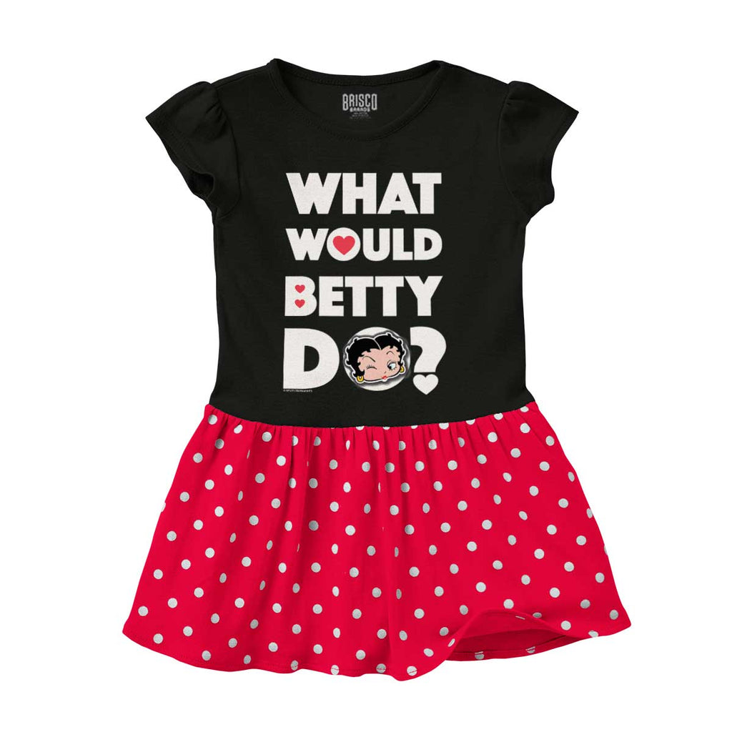 What Would Betty Do Baby Polka Dot Skirt Dress-Direct To Garment Print-Brisco Baby