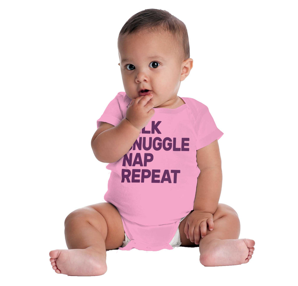 Milk Snuggle Nap Romper Bodysuit-Direct To Garment Print-Brisco Baby