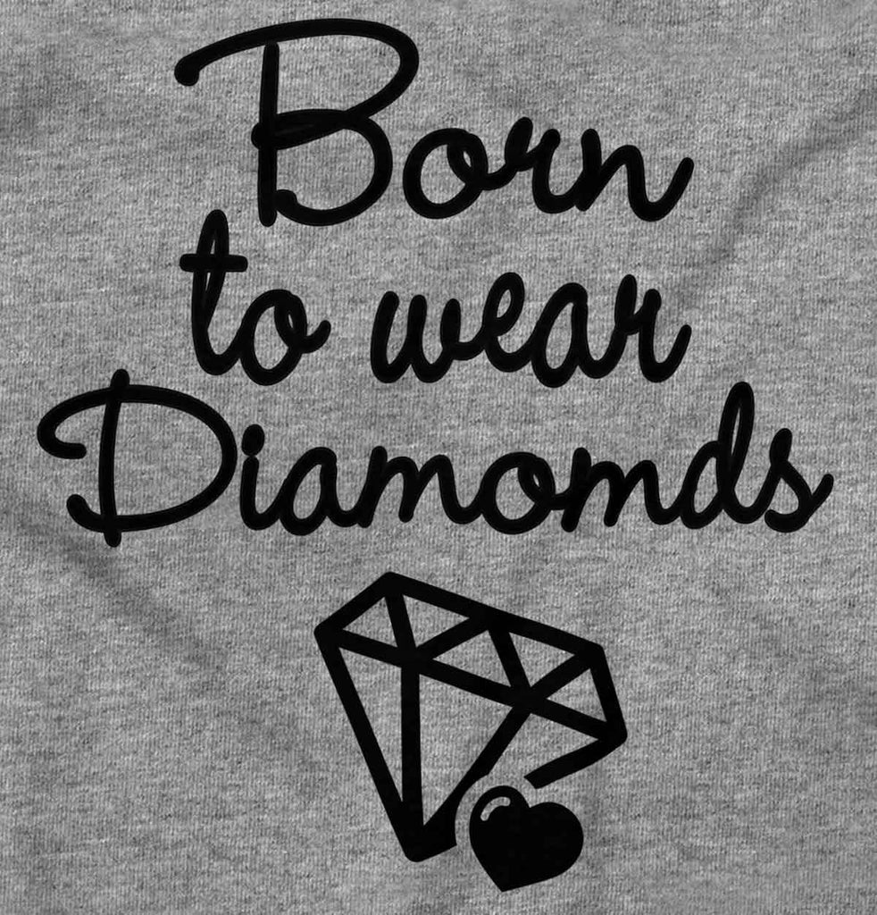 Born To Wear Diamond Romper Bodysuit-Direct To Garment Print-Brisco Baby