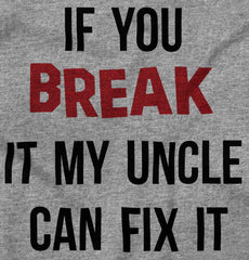 Uncle Can Fix It Romper Bodysuit-Direct To Garment Print-Brisco Baby