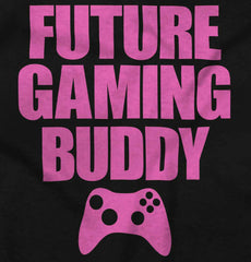 Future Gaming Buddy Toddler Ruffled Trim T-Shirt-Direct To Garment Print-Brisco Baby