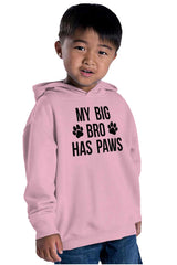 Big Bro Has Paws Toddler Pullover Hoodie-Direct To Garment Print-Brisco Baby