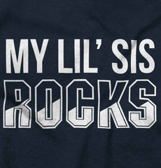 My Lil' Sis Rocks Infant Toddler T Shirt-Direct To Garment Print-Brisco Baby