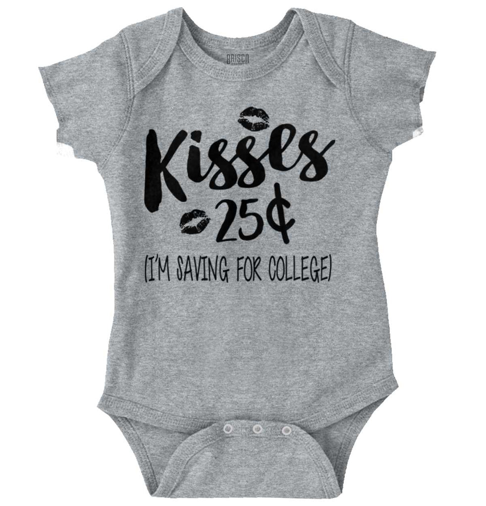 Kisses 25 Cents Romper Bodysuit-Direct To Garment Print-Brisco Baby