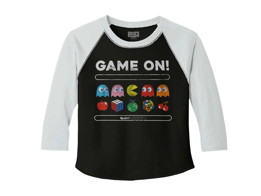 Game On Pac-Man Toddler Baseball-Direct To Garment Print-Brisco Baby