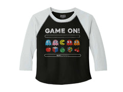 Game On Pac-Man Toddler Baseball-Direct To Garment Print-Brisco Baby