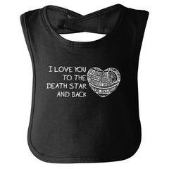 Love You Death Star Infant Baby Bib-Direct To Garment Print-Brisco Baby