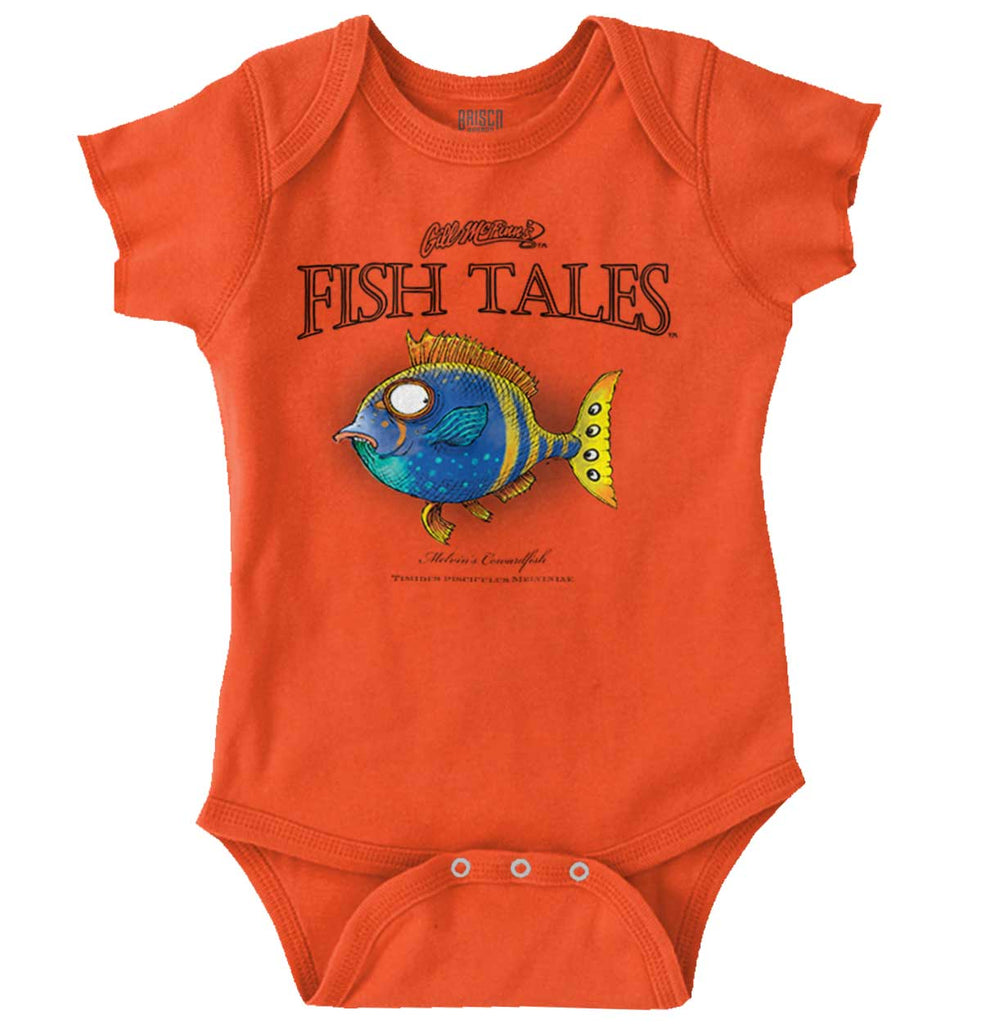 Melvin's Cowardfish Romper Bodysuit-Direct To Garment Print-Brisco Baby