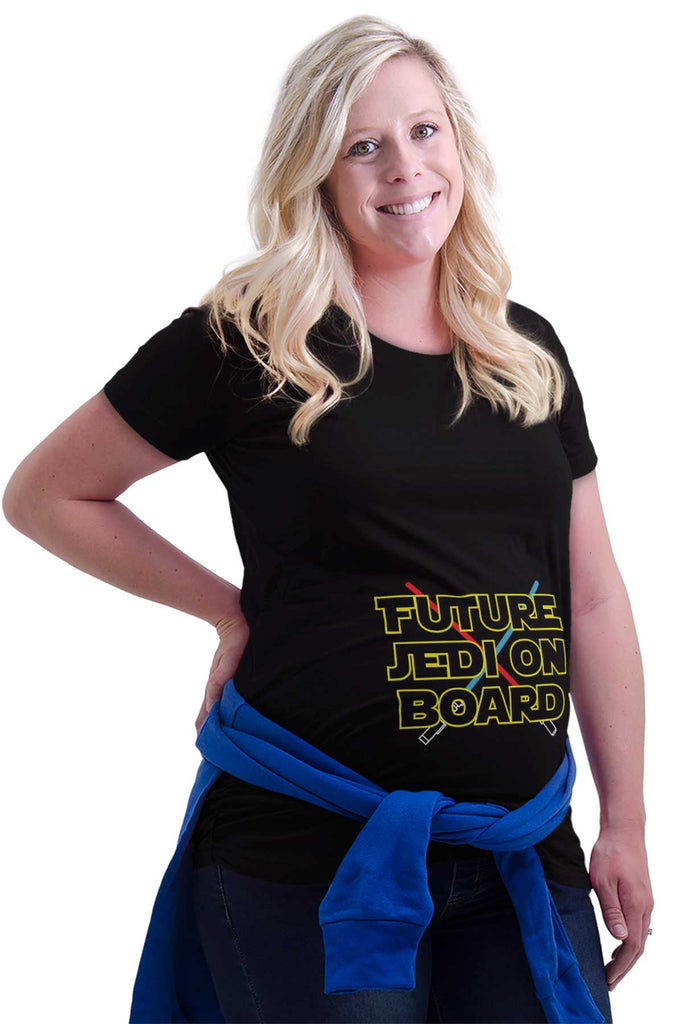 Future Jedi On Board Maternity T-Shirt-Direct To Garment Print-Brisco Baby