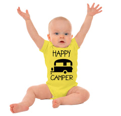 Happy Camper Romper Bodysuit-Direct To Garment Print-Brisco Baby
