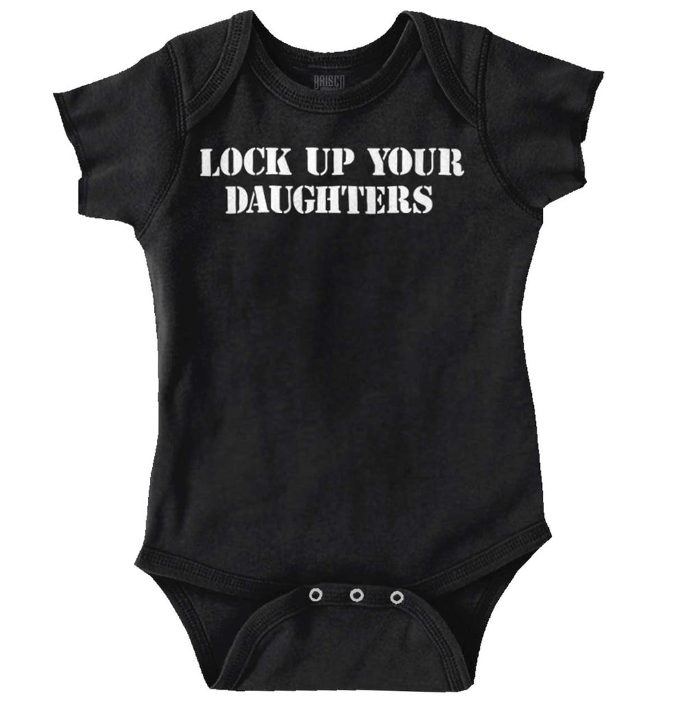 Lock Up Daughters Romper Bodysuit-Direct To Garment Print-Brisco Baby