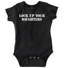 Lock Up Daughters Romper Bodysuit-Direct To Garment Print-Brisco Baby