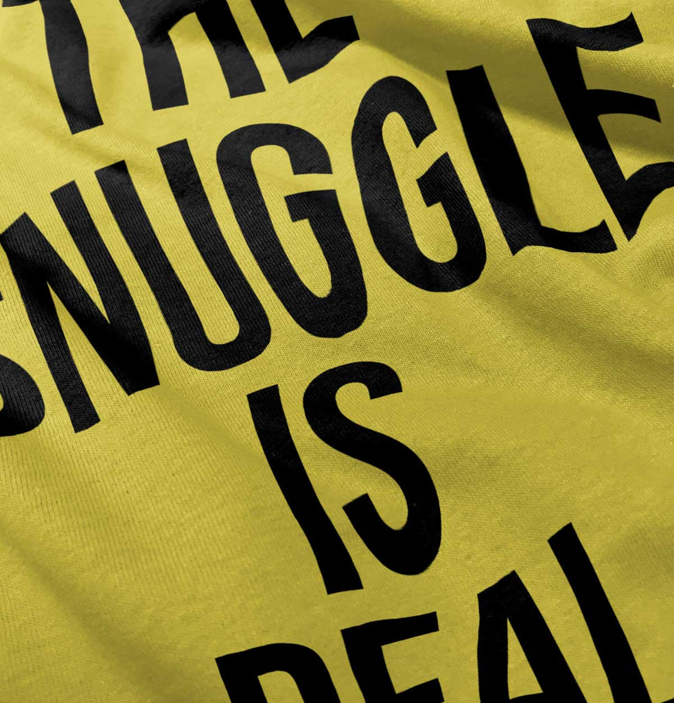 The Snuggle Is Real Romper Bodysuit-Direct To Garment Print-Brisco Baby