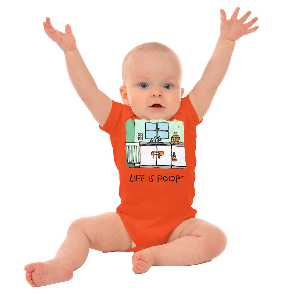 Safety Locks Romper Bodysuit-Direct To Garment Print-Brisco Baby