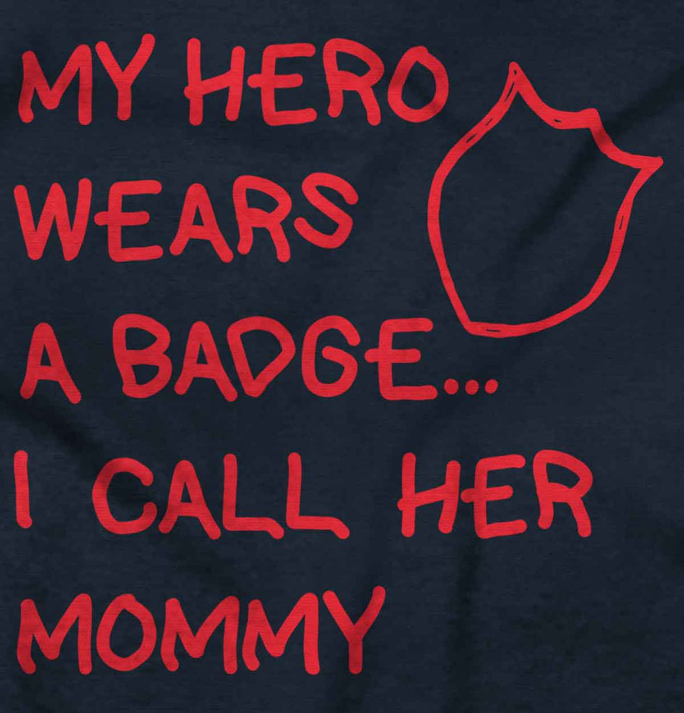 Hero Wears Badge Toddler Ruffled Trim T-Shirt-Direct To Garment Print-Brisco Baby