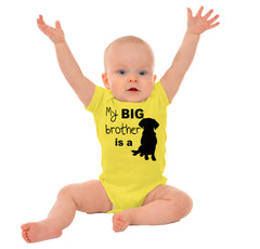 Brother is a Dog Romper Bodysuit-Direct To Garment Print-Brisco Baby