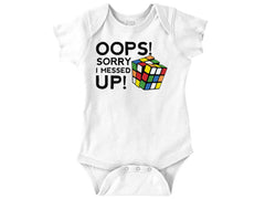 I Messed Up Romper Bodysuit-Direct To Garment Print-Brisco Baby