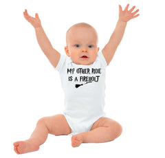 Other Ride Firebolt Romper Bodysuit-Direct To Garment Print-Brisco Baby