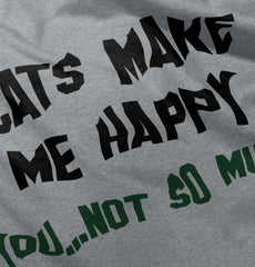 Cats Make Me Happy Infant Toddler T Shirt-Direct To Garment Print-Brisco Baby