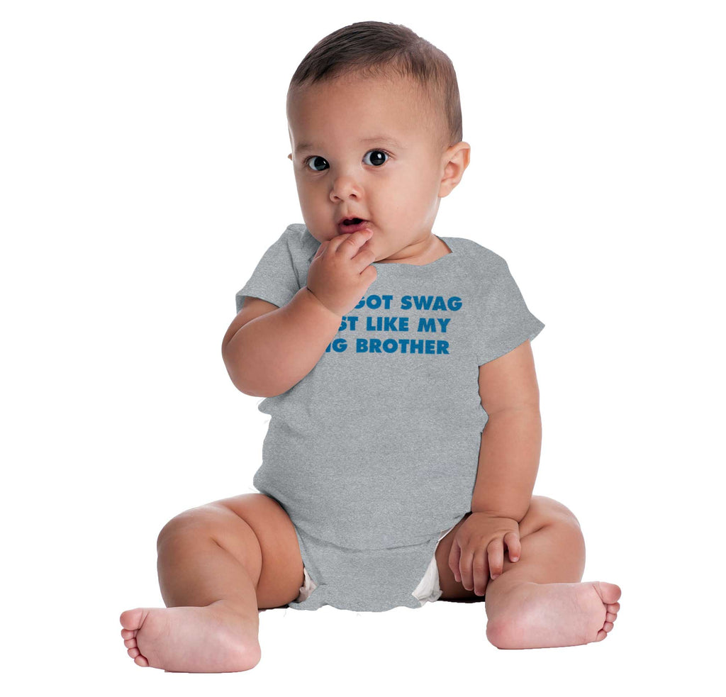 Got Swag Like Big Brother Romper Bodysuit-Direct To Garment Print-Brisco Baby