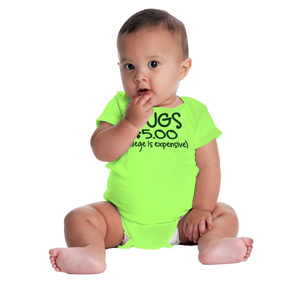 College is Expensive Romper Bodysuit-Direct To Garment Print-Brisco Baby