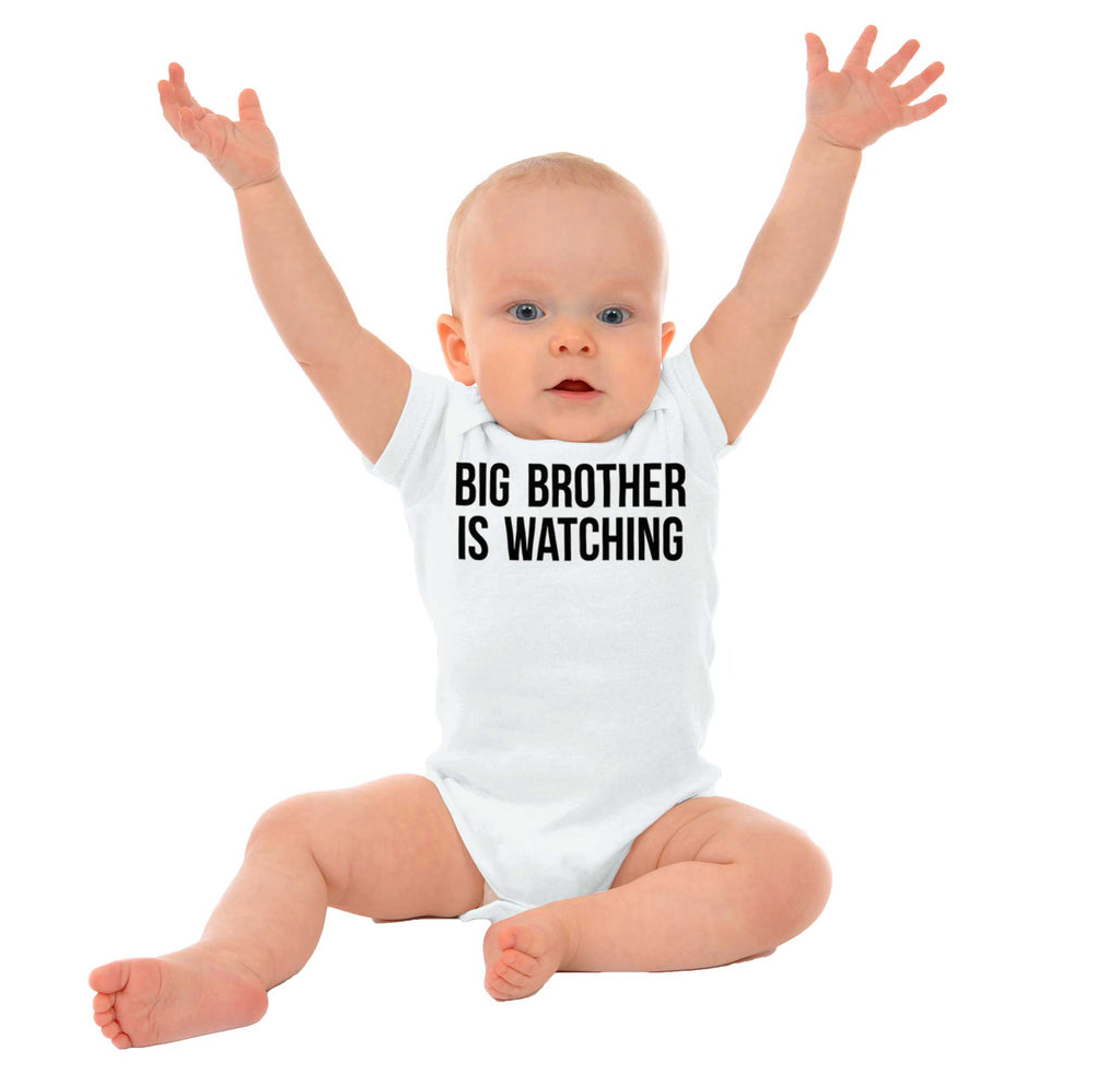Big Brother Is Watching Romper Bodysuit-Direct To Garment Print-Brisco Baby