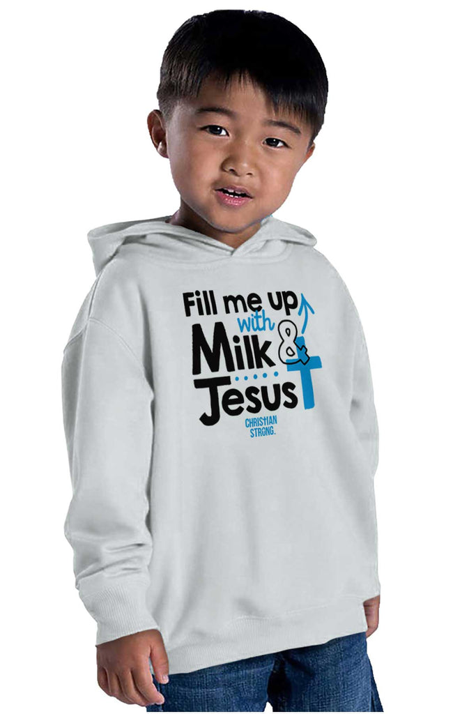 Milk And Jesus Toddler Pullover Hoodie-Direct To Garment Print-Brisco Baby
