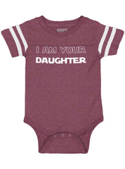 I Am Your Daughter Football Romper Bodysuit-Direct To Garment Print-Brisco Baby