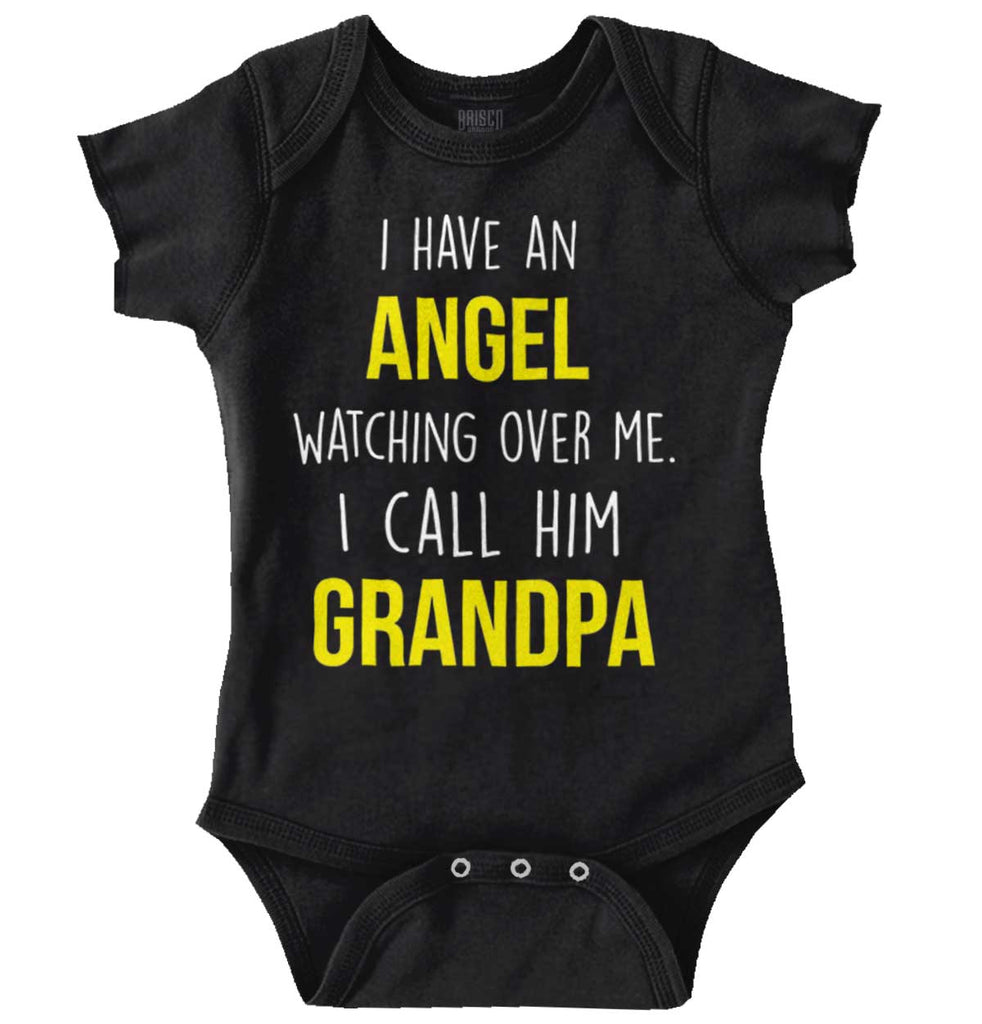 Grandpa Watching Over Me Romper Bodysuit-Direct To Garment Print-Brisco Baby