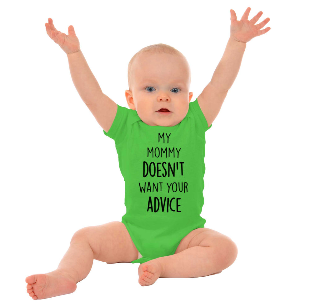 Mommy Doesn't Want Your Advice Romper Bodysuit-Direct To Garment Print-Brisco Baby