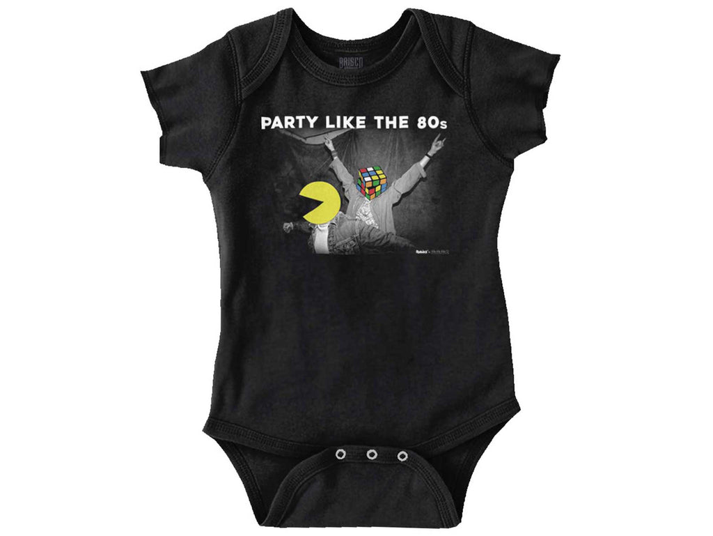 Party Like The 80s Romper Bodysuit-Direct To Garment Print-Brisco Baby