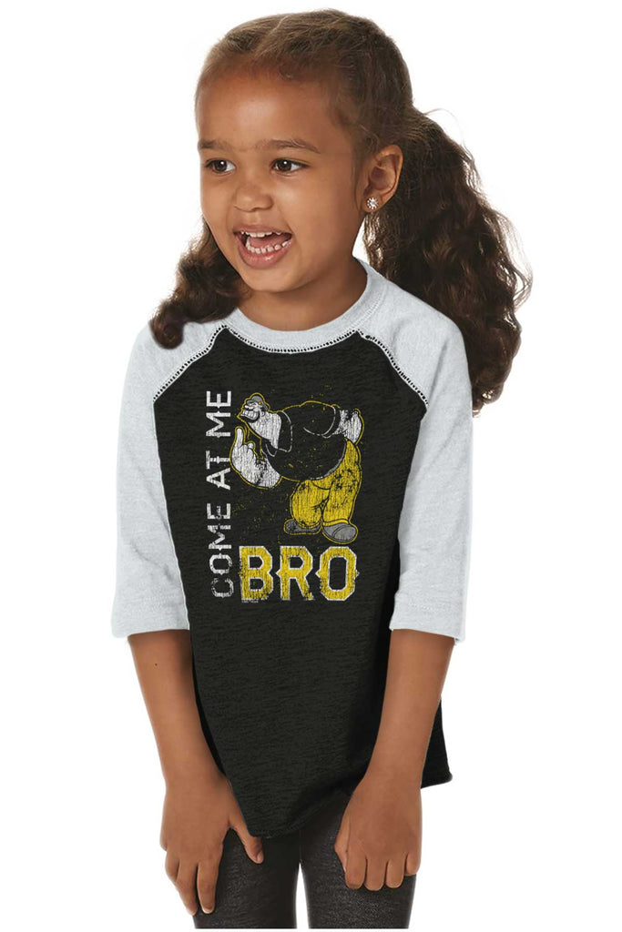 Come At Me Bro Toddler Baseball-Direct To Garment Print-Brisco Baby