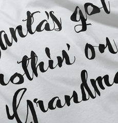 Nothin' On Grandma Infant Baby Bib-Direct To Garment Print-Brisco Baby