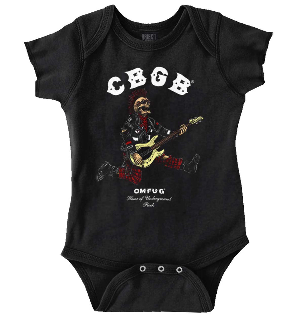 Rock Star CBGB Romper Bodysuit-Direct To Garment Print-Brisco Baby