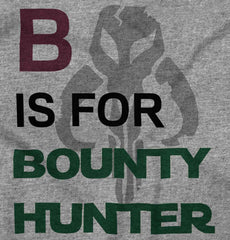 B Is For Bounty Hunter Romper Bodysuit-Direct To Garment Print-Brisco Baby