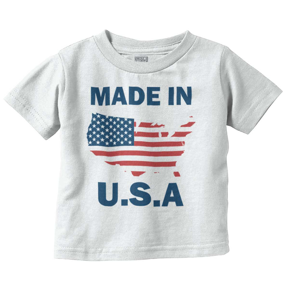 Made in USA Infant Toddler T Shirt-Direct To Garment Print-Brisco Baby