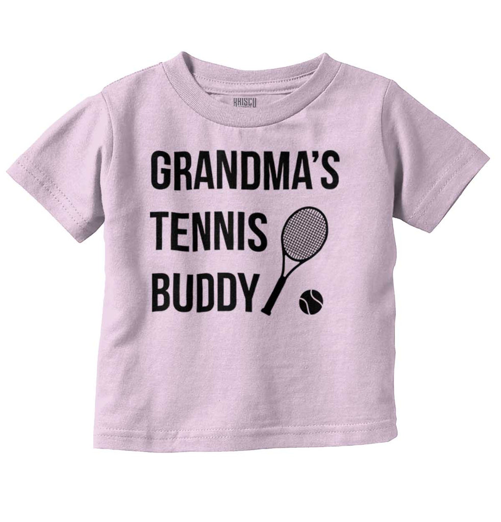 Grandma's Tennis Buddy Infant Toddler T Shirt-Direct To Garment Print-Brisco Baby
