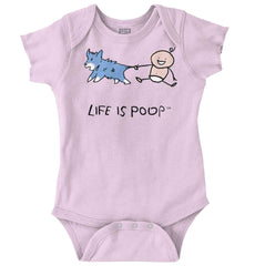 Dog Tail Romper Bodysuit-Direct To Garment Print-Brisco Baby