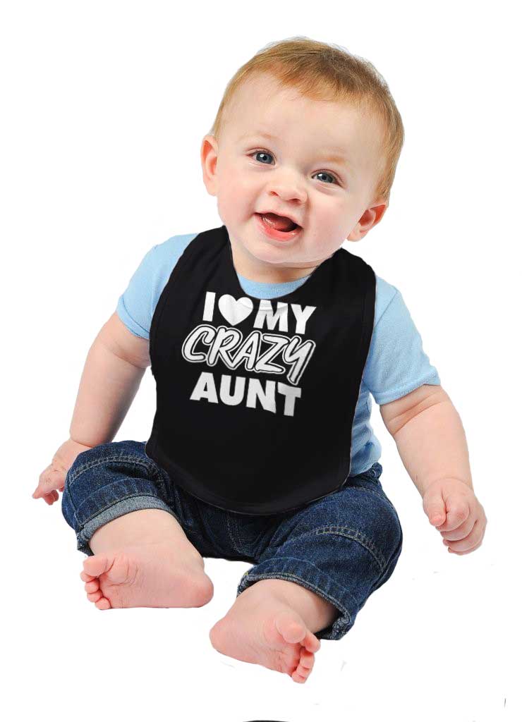 Crazy Aunt Infant Baby Bib-Direct To Garment Print-Brisco Baby