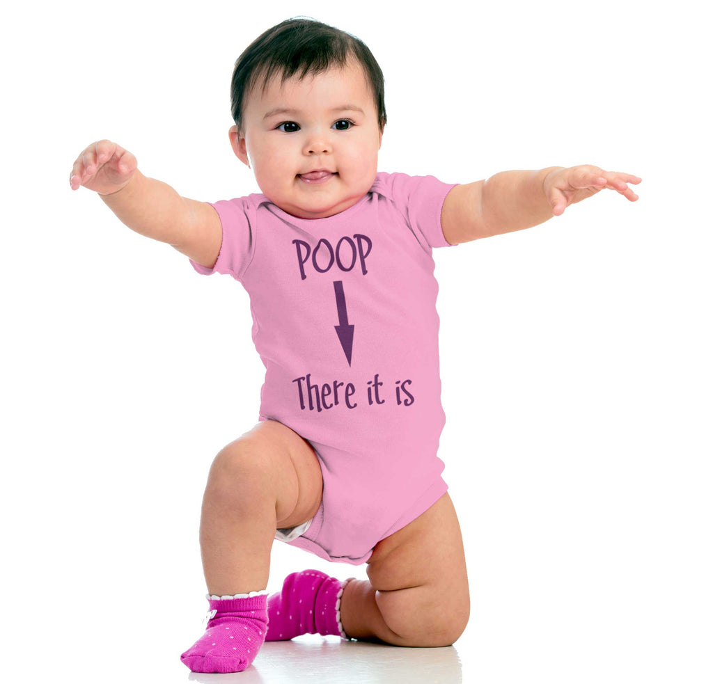 Poop There It Is Romper Bodysuit-Direct To Garment Print-Brisco Baby